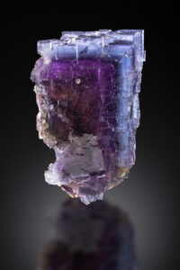 Deep zone purple and blue fluorite from Illinois
